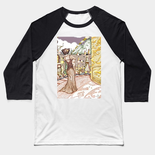 Planet XYZ : Colour version [Pen Drawn Fantasy Figure Illustration] Baseball T-Shirt by grantwilson